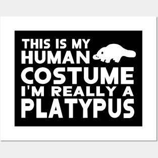 Human costume platypus outfit human Posters and Art